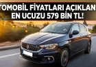 Otomobil Fiyatlarında Nisan Güncellemesi: En Ucuz Model 579 Bin TL Oldu